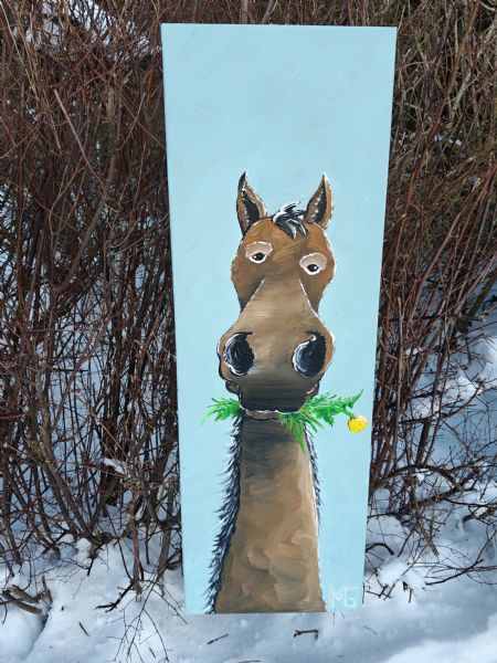 Akryl maleri Hest 6 af Art by Morten Gaarden malet i 2026