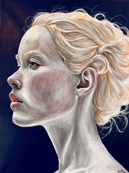 Akryl maleri Weary af Jan Andersen malet i 2026