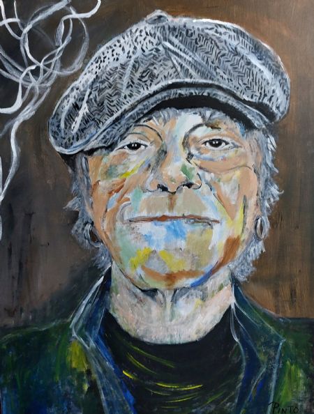 Akryl maleri Kim Larsen af Mariann Jørgensen malet i 2026