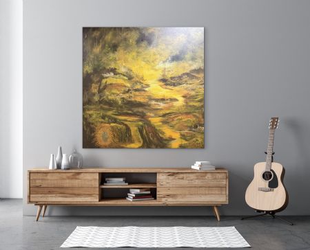 Akryl maleri A Tribute/ Golden Age af Anette Thorup Hansen (ATH) malet i 2025