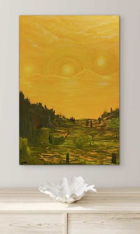 Olie maleri Sunsets af Anette Thorup Hansen (ATH) malet i 2023