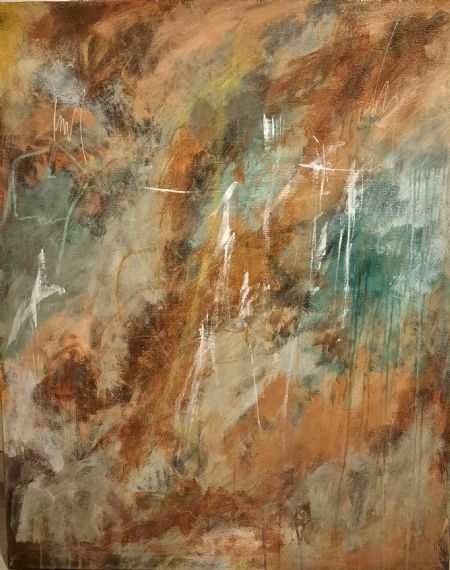 Akryl maleri Unavngivet af Vibeke Madsen malet i 2024