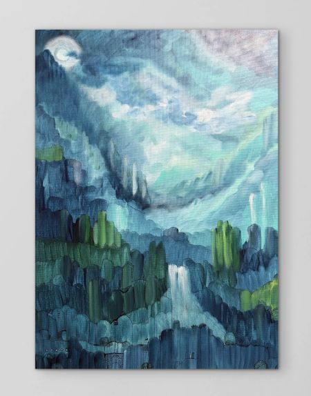 Akryl maleri Society V. af Anette Thorup Hansen (ATH) malet i 2026