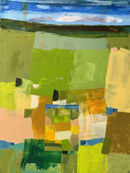 Akryl maleri Småt i stort af Jørgen Jungersted malet i 2026