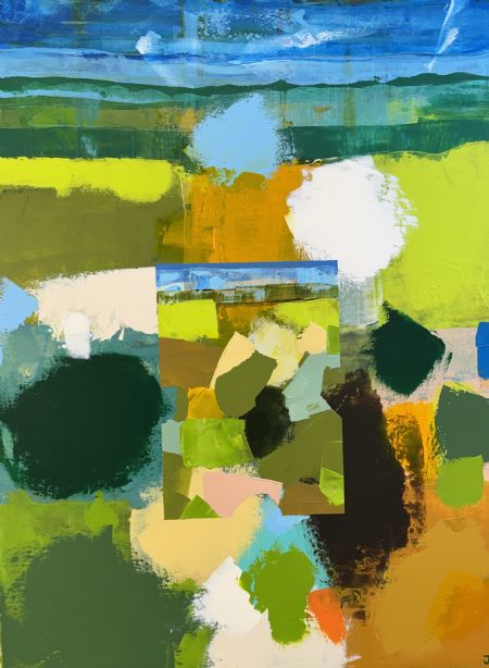 Akryl maleri Småt i stort af Jørgen Jungersted malet i 2026