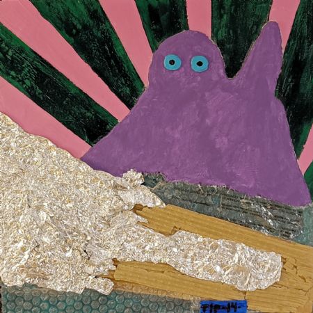 Blandede medier maleri collage mix media af Troels Ibsen Pedersen malet i 2014