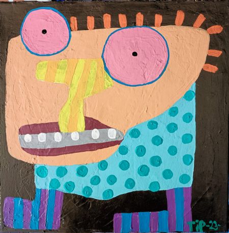 Akryl maleri die nase 4 af Troels Ibsen Pedersen malet i 2023