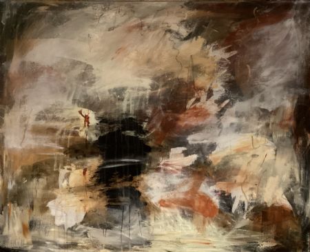 Akryl maleri Unavngivet af Vibeke Madsen malet i 2025