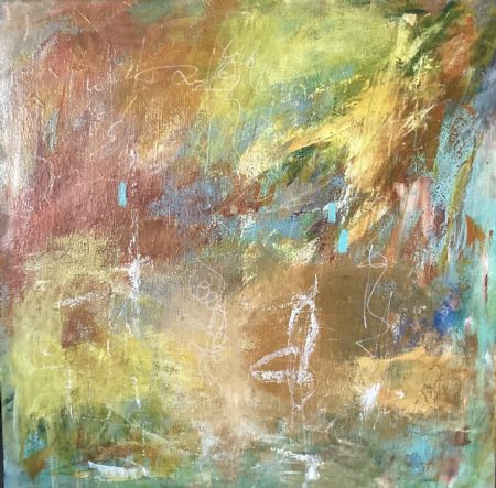 Akryl maleri Unavngivet af Vibeke Madsen malet i 2024