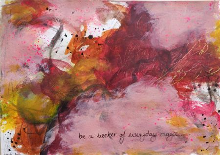 Blandede medier maleri Nr. 63 af Gitte Barlev malet i 2026