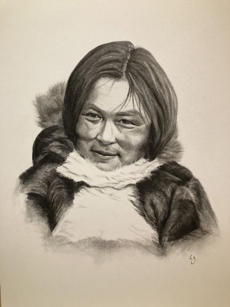 Kul maleri Arnarulunnguaq af Linda Skipper malet i 2026