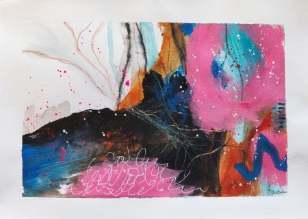 Blandede medier maleri Nr. 64 af Gitte Barlev malet i 2026