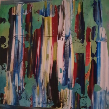 Akryl maleri Kanden af Sanne Bülow malet i 2024