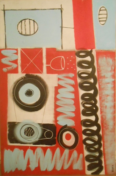 Akryl maleri House af Boris Grann malet i 2025