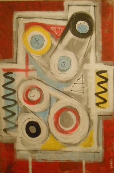 Akryl maleri Work af Boris Grann malet i 2026