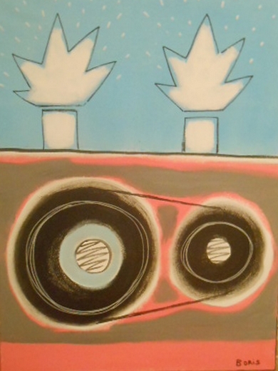 Akryl maleri Progress 01 af Boris Grann malet i 2026