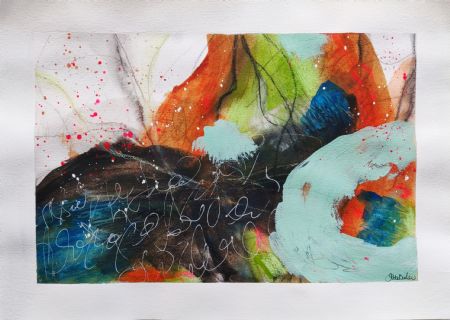 Blandede medier maleri Nr. 65 af Gitte Barlev malet i 2026