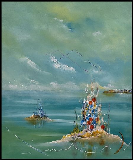 Akryl maleri Mod lysere tider. af Atelier Olsson - Kurt Olsson malet i 2026