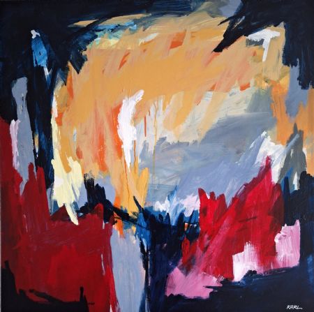 Akryl maleri 04-26 af Karl Hedeager Madsen malet i 2026