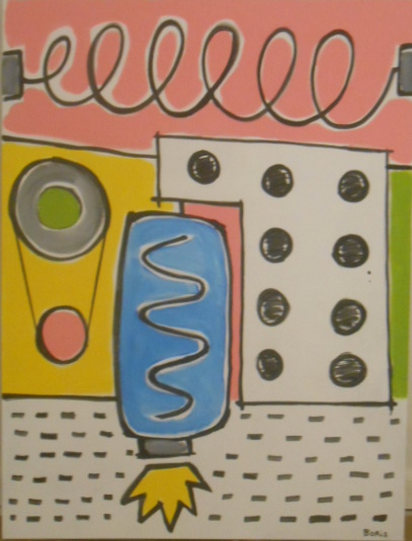 Akryl maleri Entreprise af Boris Grann malet i 2026