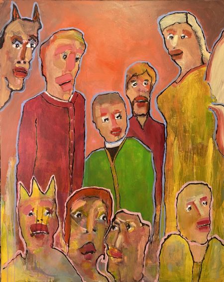 Akryl maleri Goodbye Trump. af Henrik Diget Thomsen malet i 2026