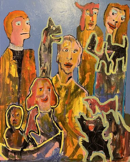 Akryl maleri Udflugt. af Henrik Diget Thomsen malet i 2025