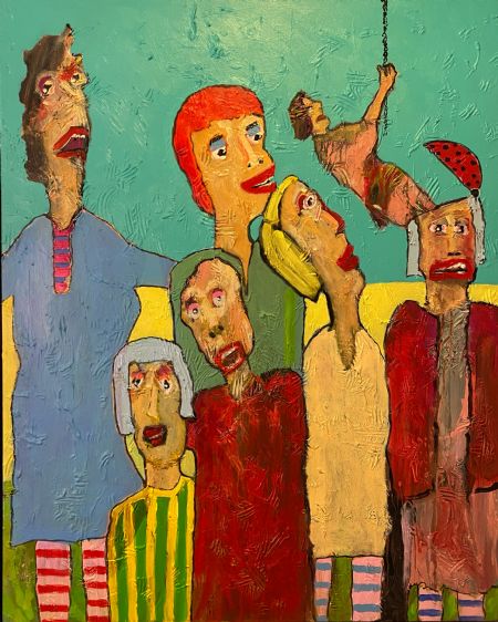 Akryl maleri Brainstorm af Henrik Diget Thomsen malet i 2025