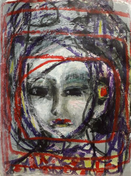 Akryl maleri Framed af Lili Hollesen malet i 2026