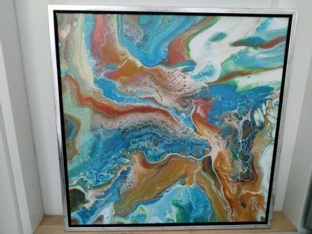 Akryl maleri Abstrakt af Heidi Seemann malet i 2025