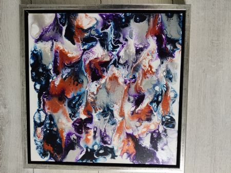 Akryl maleri Abstrakt af Heidi Seemann malet i 2025
