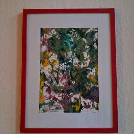 Akryl maleri Intet navn af Lis Vulpius malet i 2023