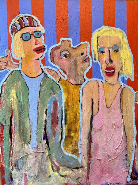 Akryl maleri Karneval af Henrik Diget Thomsen malet i 2026