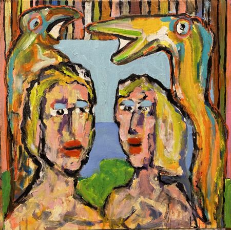 Akryl maleri I sommerhuset af Henrik Diget Thomsen malet i 2026