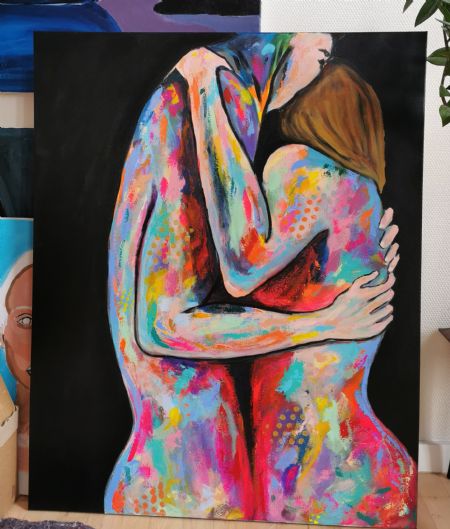 Akryl maleri The huge af Jeannette Pia Pallesgaard Pedersen malet i 2024