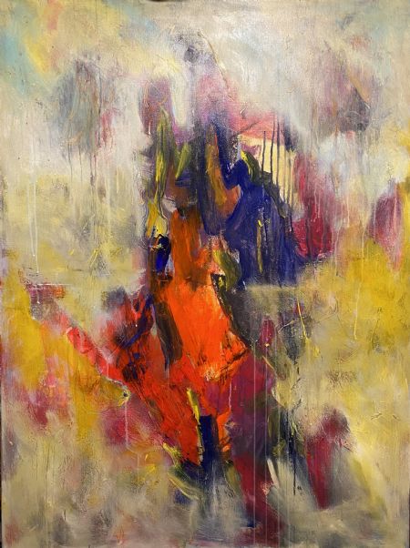 Akryl maleri Trump s fald. af Henrik Diget Thomsen malet i 2025