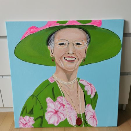 Akryl maleri Daisy af Jeannette Pia Pallesgaard Pedersen malet i 2024