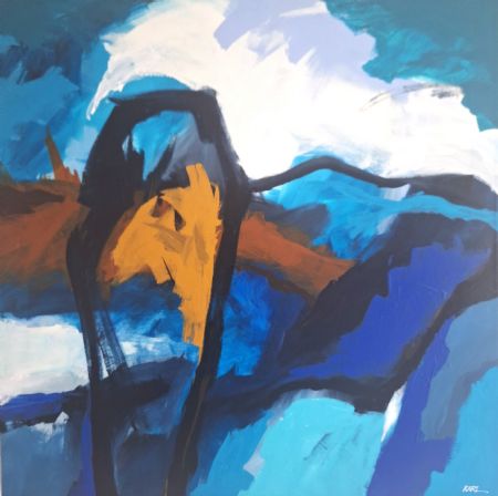 Akryl maleri 05-26 af Karl Hedeager Madsen malet i 2026