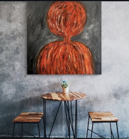 Akryl maleri Blooming soul af Sille Nielsen malet i 2024