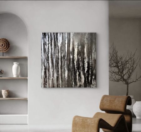 Akryl maleri Silent earth af Sille Nielsen malet i 2024