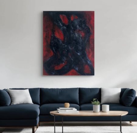 Akryl maleri Velvet pulse af Sille Nielsen malet i 2025