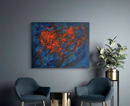  maleri Luminous Pulse af Sille Nielsen malet i 2025