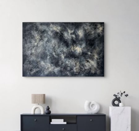 Akryl maleri A beautiful, chaotic metamorphosis af Sille Nielsen malet i 2025