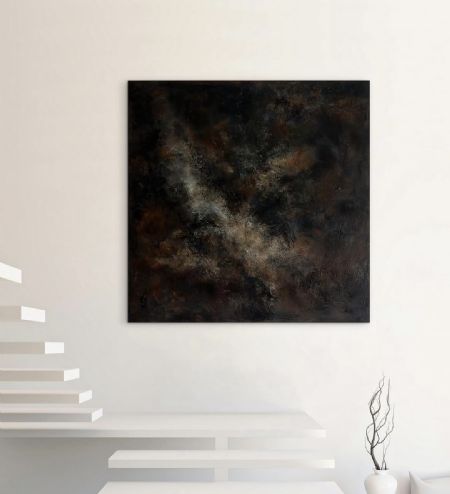 Akryl maleri Livet sker af Sille Nielsen malet i 2025