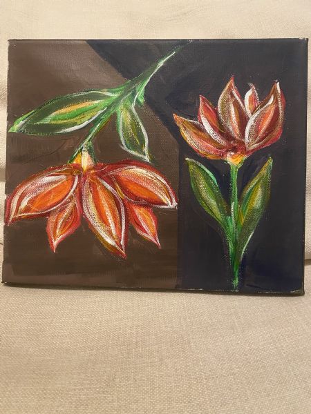 Akryl maleri Bloom af Katya Pavlov malet i 2023