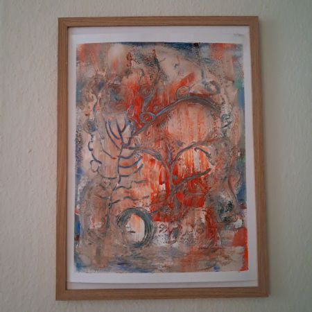 Akryl maleri Intet navn af Lis Vulpius malet i 2026