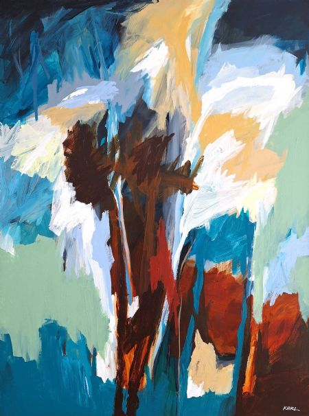 Akryl maleri 06-26 af Karl Hedeager Madsen malet i 2026