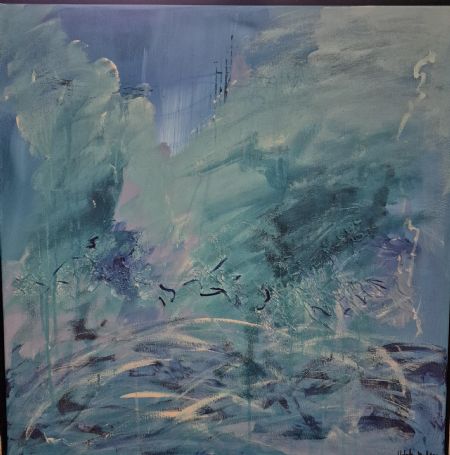 Akryl maleri Unavngivet af Vibeke Madsen malet i 2026