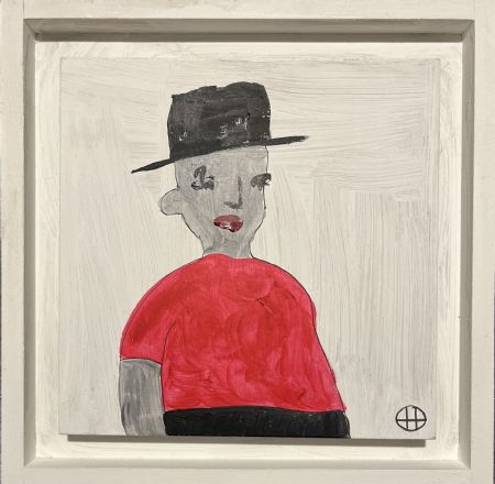 Akryl maleri Mon der kommer nogen idag? af Helle Olesen malet i 2026