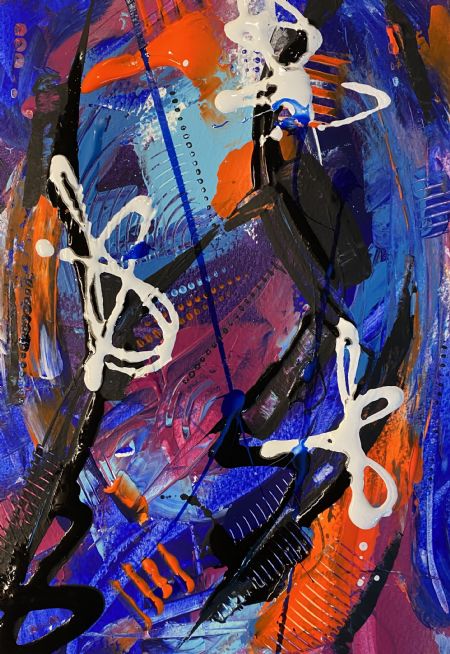 Akryl maleri Unika 31 af Per Jensen malet i 2026