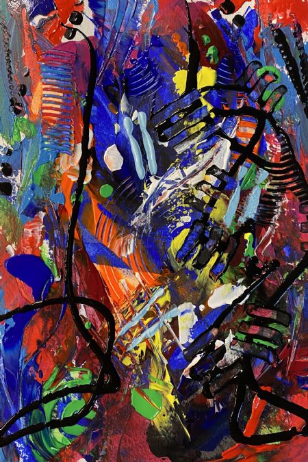 Akryl maleri Unika 30 af Per Jensen malet i 2026